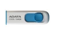 ADATA C008/64GB 64GB USB2.0 Classic (White + Blue) Flash Bellek